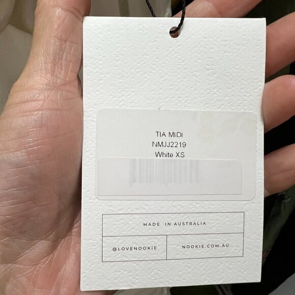 Nookie Tia Midi Bodycon Silhouette Dress XS Xtra Small in White - Picture 3 of 7